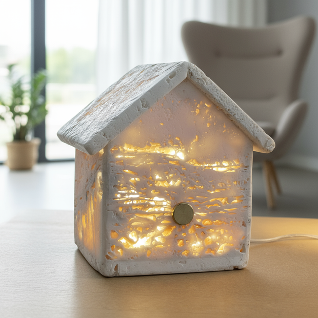 Haven Marble House Lamp – Wireless Solid Stone Design Light